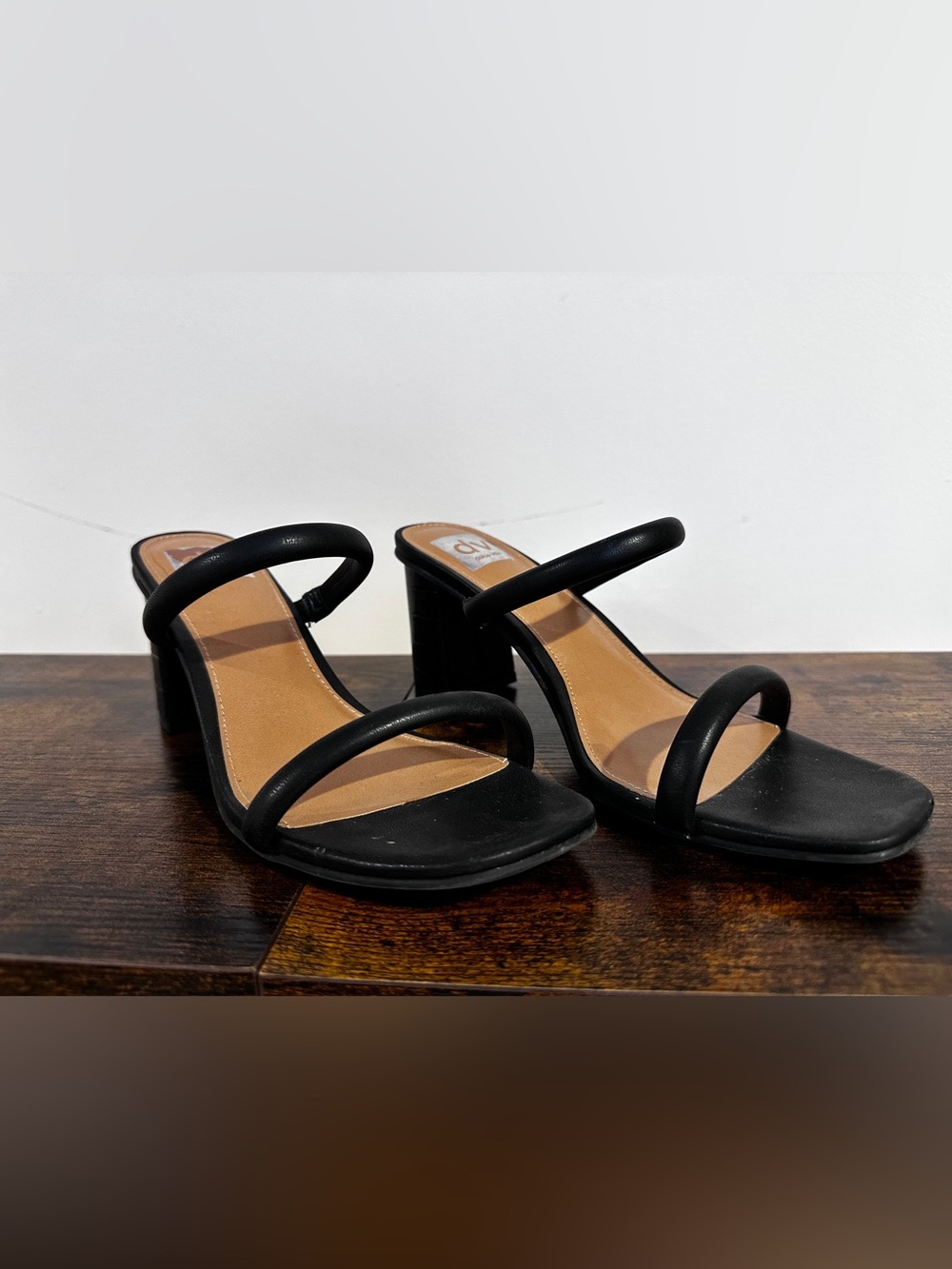 Black Strappy Block Heel Sandals - Women